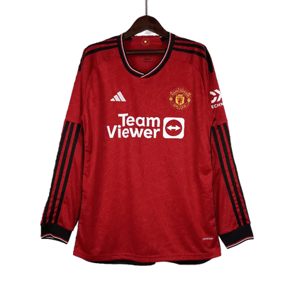 Manchester United 23/24 Long Sleeve Home Stylish Football Jersey