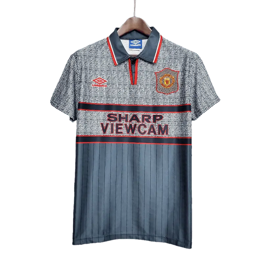 Manchester United Retro 1995 - 1996 Premium Away Football Jersey,  SHARP VIEWCAM