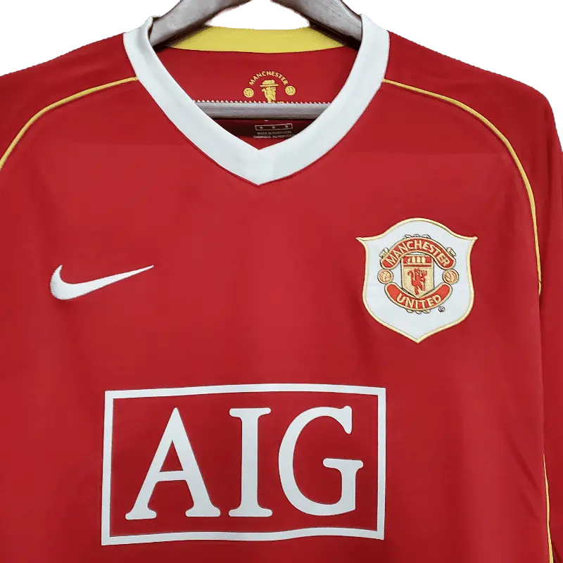 Manchester United Retro 2006/07 Long Sleeve Home Premium Football Jersey SuperJerseysTK