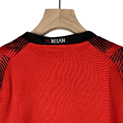 Italy AC Milan 2023/24 Kids' Iconic Home Premium Football Jersey - A Classic for Young Fans SuperJerseysTK