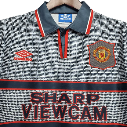 Manchester United Retro 1995 - 1996 Premium Away Football Jersey,  SHARP VIEWCAM SuperjerseysTK