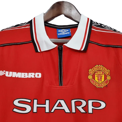 Retro Manchester United 1998 - 1999 Premium Home Football Jersey, SHARP SuperjerseysTK