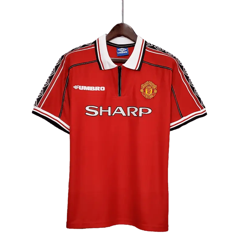 Retro Manchester United 1998 - 1999 Premium Home Football Jersey, SHARP