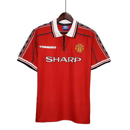 Retro Manchester United 1998 - 1999 Premium Home Football Jersey, SHARP