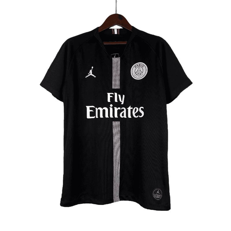 Retro PSG 2018 - 19 Premium Black Football Jersey,FLY Emirates