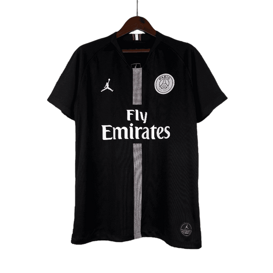 Retro PSG 2018 - 19 Premium Black Football Jersey,FLY Emirates