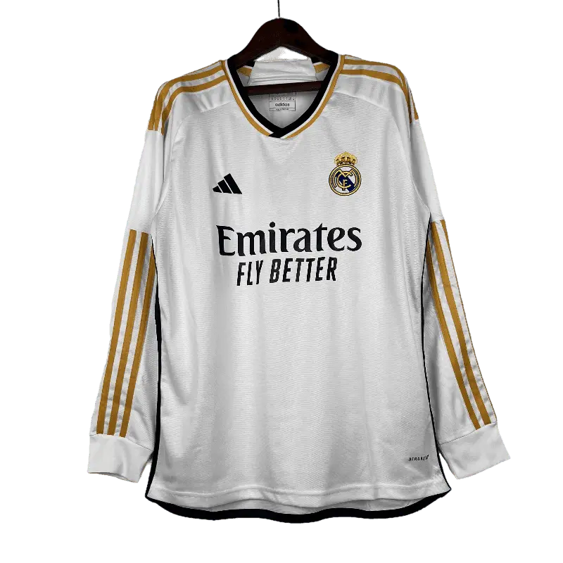 Spain Real Madrid 2023/24 Long Sleeve Home Football Jersey