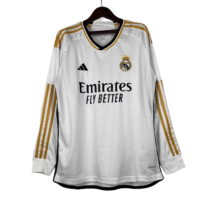 Spain Real Madrid 2023/24 Long Sleeve Home Football Jersey