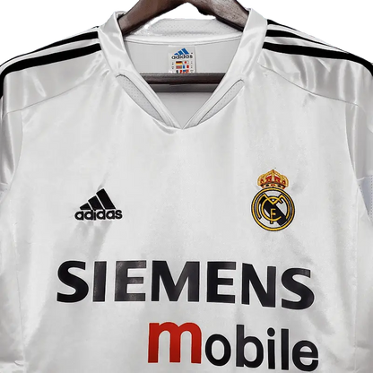 Real Madrid Retro 2004 - 2005 Premium Home Football Jersey, SIEMENS SuperjerseysTK