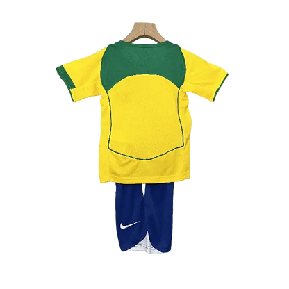 Brazil Retro 2004 Kids' Classic Home Premium Football Jersey - A Nostalgic Treasure for Young Fans SuperJerseysTK