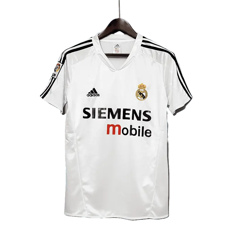 Real Madrid Retro 2004 - 2005 Premium Home Football Jersey, SIEMENS