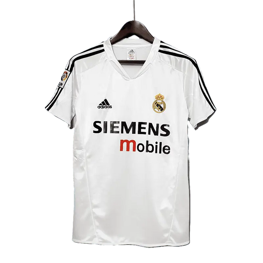 Real Madrid Retro 2004 - 2005 Premium Home Football Jersey, SIEMENS