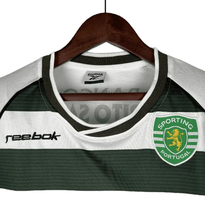 Sporting Lisbon Retro Long Sleeve 2001/03 Home Football Jersey SuperJerseysTK