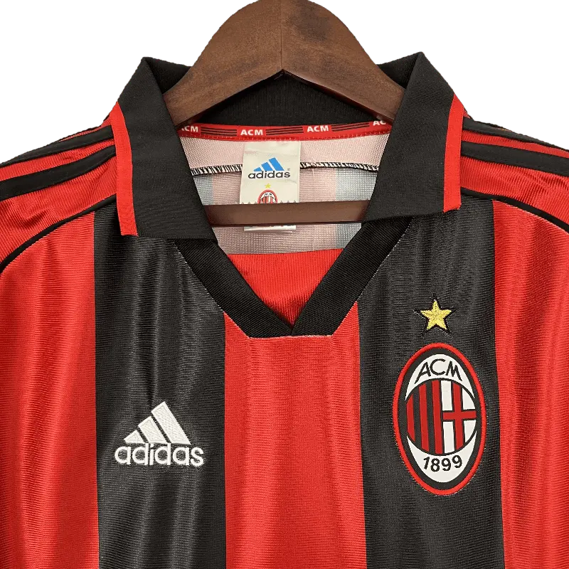 AC Milan Retro 1998 - 1999 Premium Home Football Jersey, OPEL SuperJerseysTK