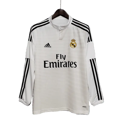 Real Madrid Retro Long Sleeve 2014/15 Home Classic Football Jersey