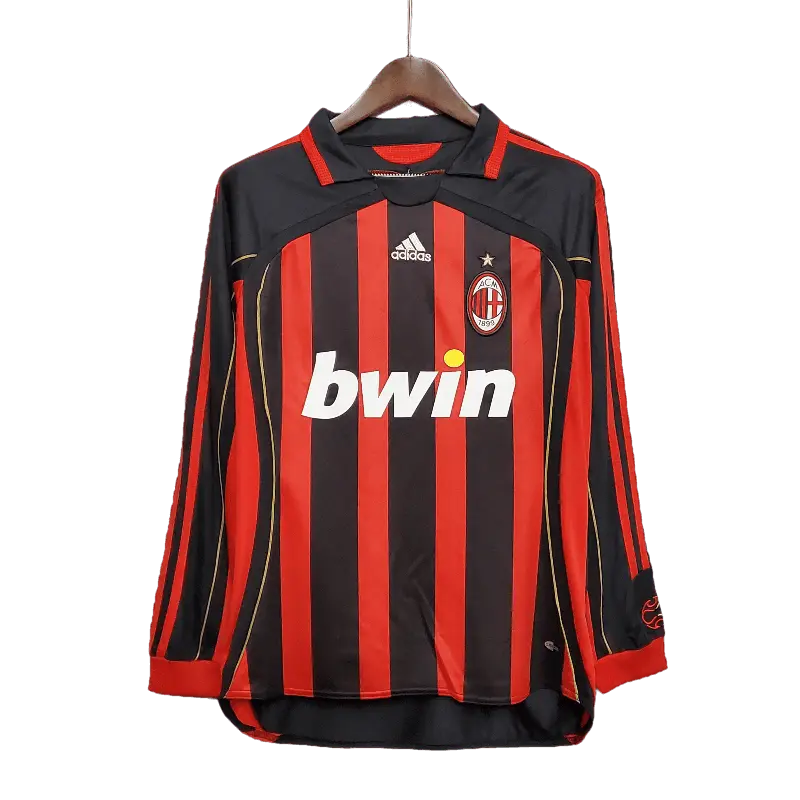 Italy AC Milan Retro 06/07 Long Sleeve Home Football Jersey