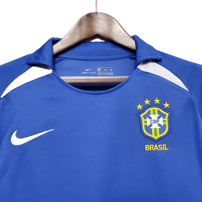 Brazil Retro 2002 Premium Away Football Jersey SuperjerseysTK