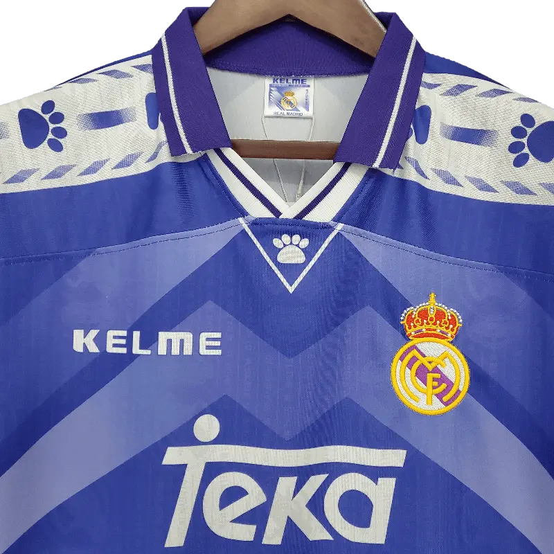 Real Madrid Retro 1996 - 1997 Premium Away Football Jersey, KELME SuperjerseysTK