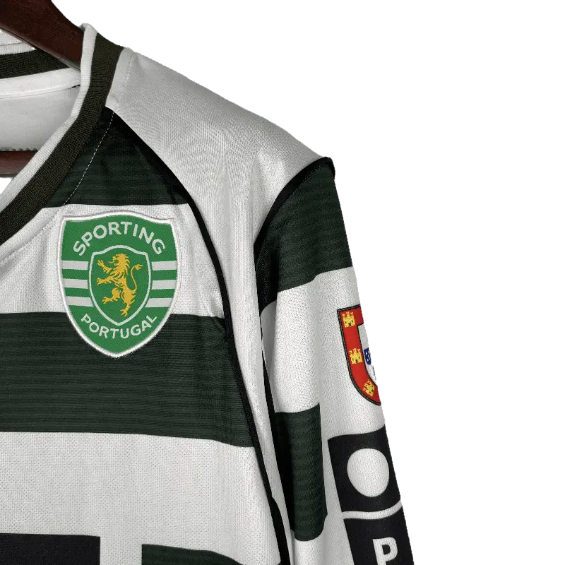 Sporting Lisbon Retro Long Sleeve 2001/03 Home Football Jersey SuperJerseysTK