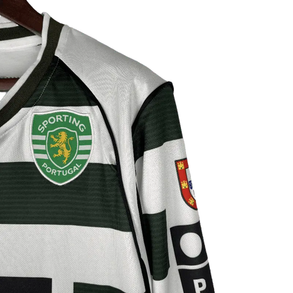 Sporting Lisbon Retro Long Sleeve 2001/03 Home Football Jersey SuperJerseysTK