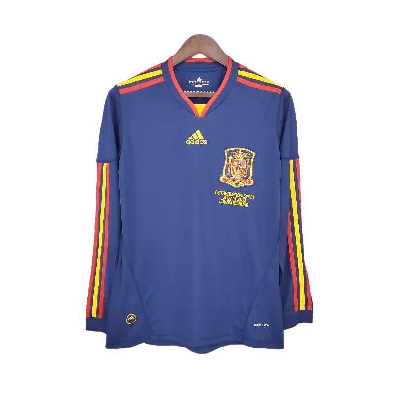 Stunning Spain Retro 2010 Long Sleeve Away Football Jersey