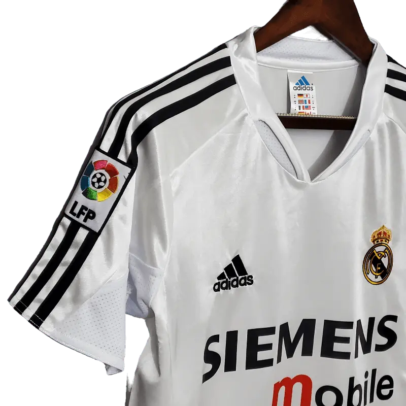 Real Madrid Retro 2004 - 2005 Premium Home Football Jersey, SIEMENS SuperjerseysTK