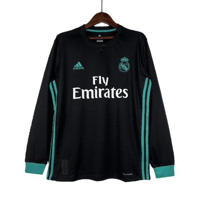 Real Madrid Retro 2017/18 Away Long Sleeve Premium Football Jersey