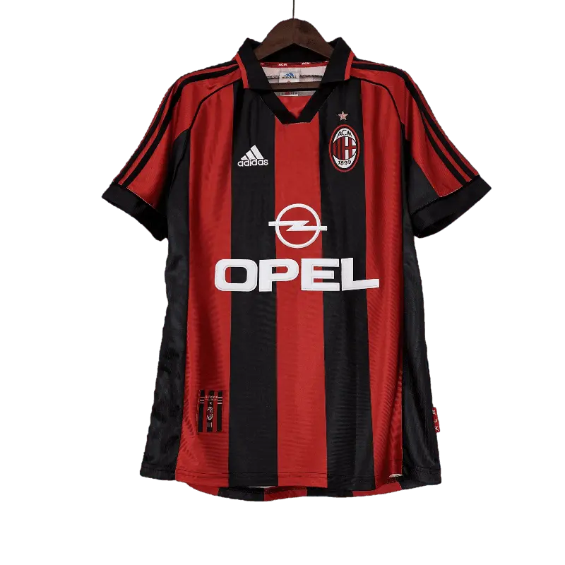 
AC Milan Retro 1998 - 1999 Premium Home Football Jersey, OPEL