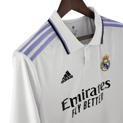 Real Madrid 2022/23 Long Sleeve Home Stylish Football Jersey SuperJerseysTK