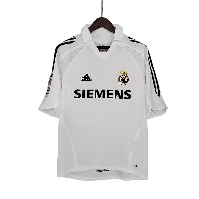 Real Madrid Retro 2005 - 2006 Premium Home Football Jersey, SIEMENS