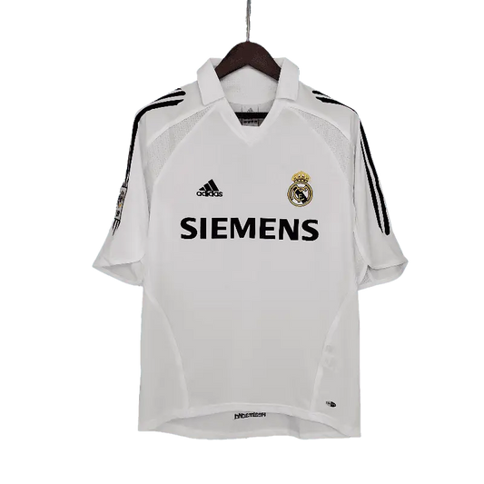 Real Madrid Retro 2005 - 2006 Premium Home Football Jersey, SIEMENS