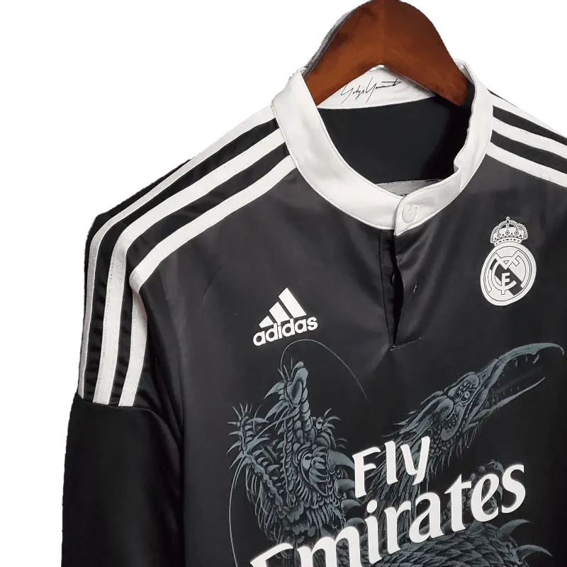 Spain Real Madrid Retro Long Sleeve 2014/15 Third Football Jersey SuperJerseysTK