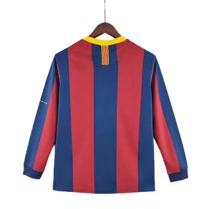 Spain Barcelona Retro Long Sleeve 10/11 Home Football Jersey SuperJerseysTK