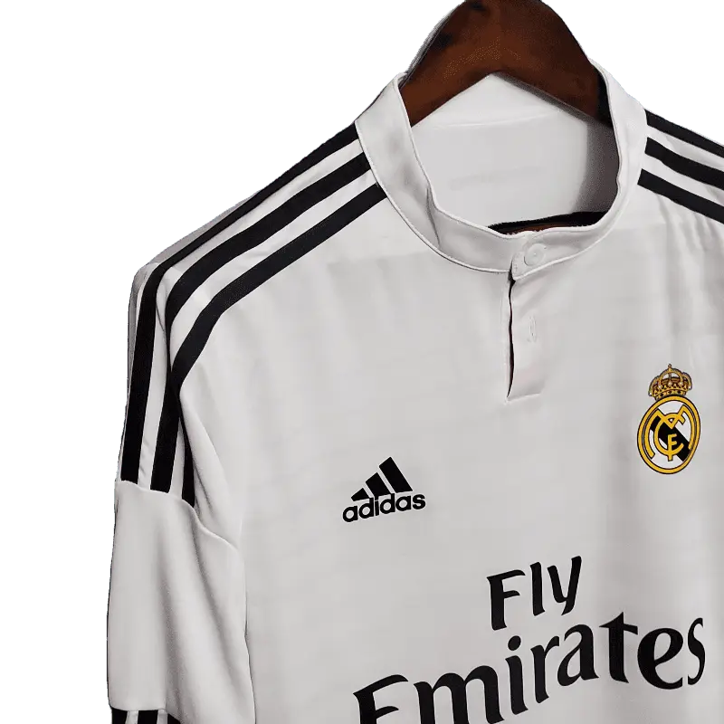 Real Madrid Retro Long Sleeve 2014/15 Home Classic Football Jersey SuperJerseysTK