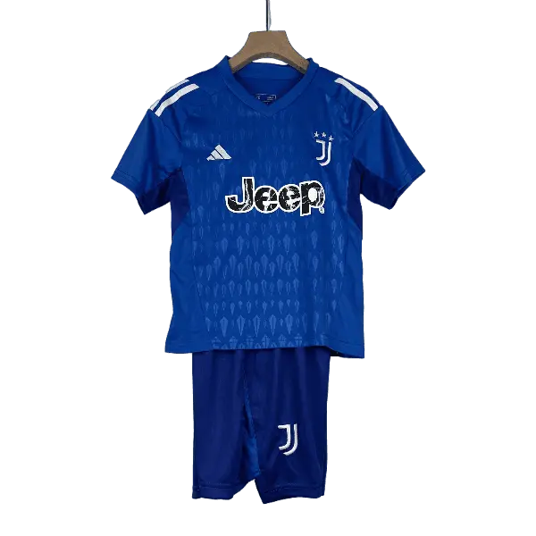 Italy Juventus 2023/24 Kids' Striking Blue Goalkeeper Premium Football Jersey - A Standout Choice for Young Goalkeepers