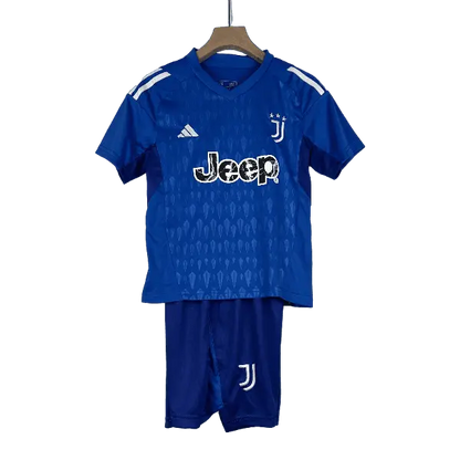 Italy Juventus 2023/24 Kids' Striking Blue Goalkeeper Premium Football Jersey - A Standout Choice for Young Goalkeepers