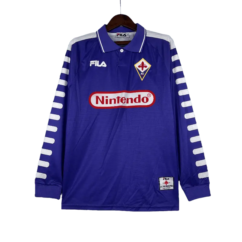 Fiorentina Retro Long Sleeve 1998 Home Classic Football Jersey