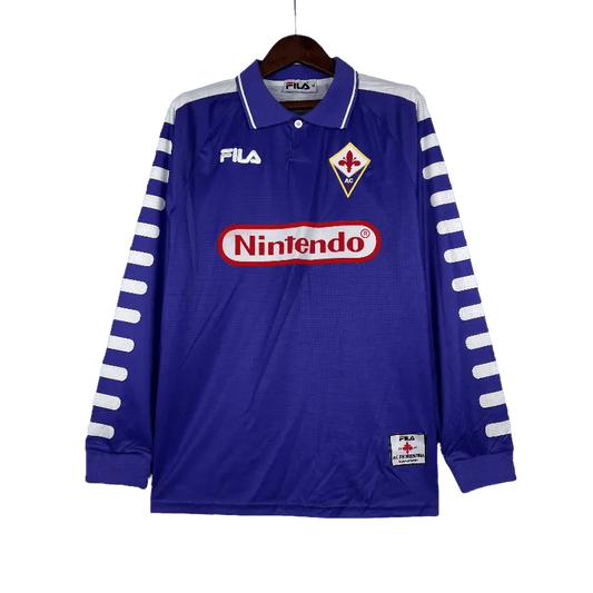 Fiorentina Retro Long Sleeve 1998 Home Classic Football Jersey