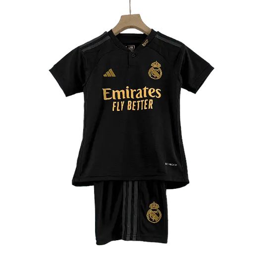 Spain Real Madrid 2023/24 Kids' Chic Third Away Premium Football Jersey - A Fashionable Choice for Young Fans