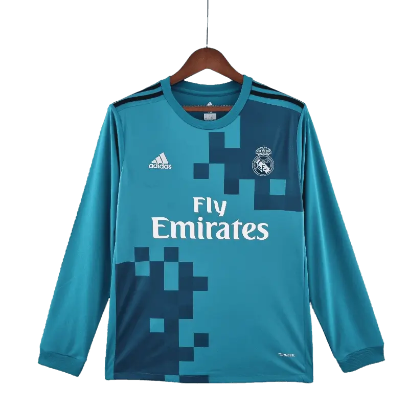 Real Madrid Retro 2017/18 Long Sleeve Third Away Stylish Football Jersey