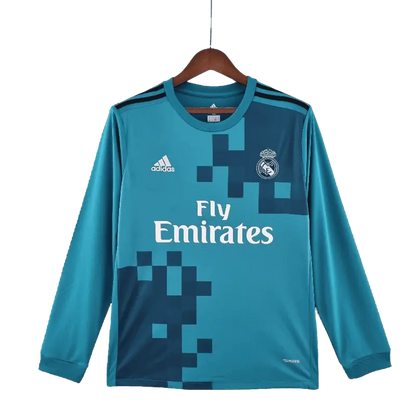 Real Madrid Retro 2017/18 Long Sleeve Third Away Stylish Football Jersey