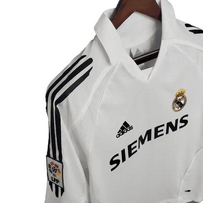 Real Madrid Retro 2005 - 2006 Premium Home Football Jersey, SIEMENS SuperjerseysTK