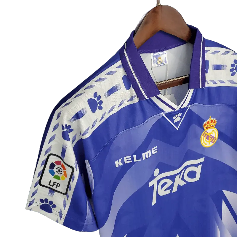 Real Madrid Retro 1996 - 1997 Premium Away Football Jersey, KELME SuperjerseysTK