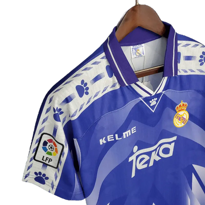 Real Madrid Retro 1996 - 1997 Premium Away Football Jersey, KELME SuperjerseysTK