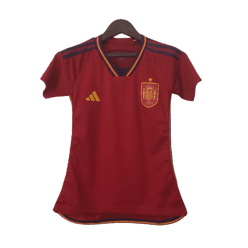 Spain 2022 Women Home Qatar World Cup SuperJerseysTK