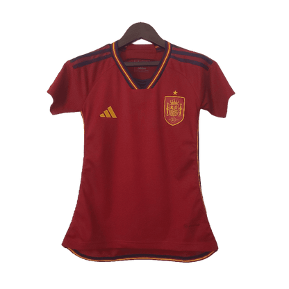 Spain 2022 Women Home Qatar World Cup SuperJerseysTK