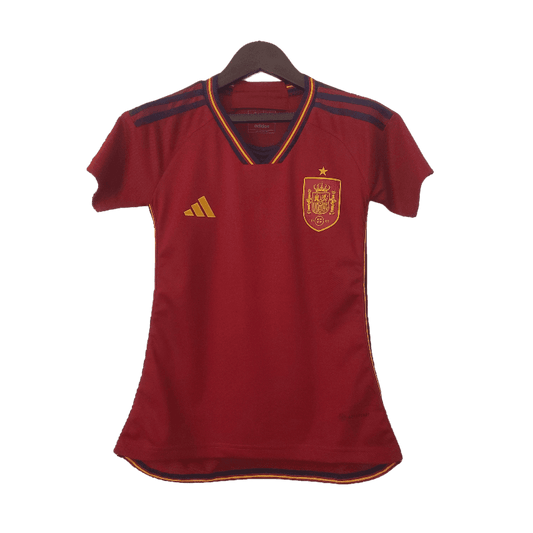 Spain 2022 Women Home Qatar World Cup SuperJerseysTK