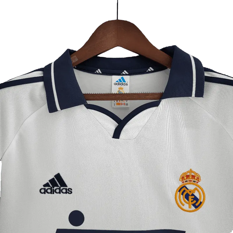 Real Madrid Retro 2000 - 2001 Premium Home Football Jersey SuperjerseysTK