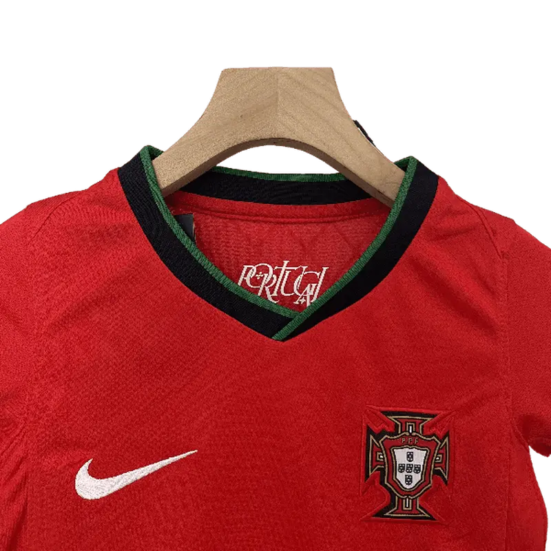 Portugal 2024 Kids' Iconic Home Premium Football Jersey - A Classic for Young Fans SuperJerseysTK