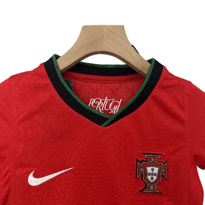 Portugal 2024 Kids' Iconic Home Premium Football Jersey - A Classic for Young Fans SuperJerseysTK